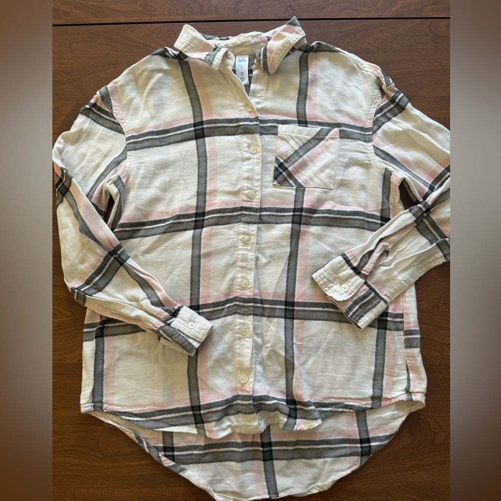 Girls Justice Soft Flannel Shirt: Size 12